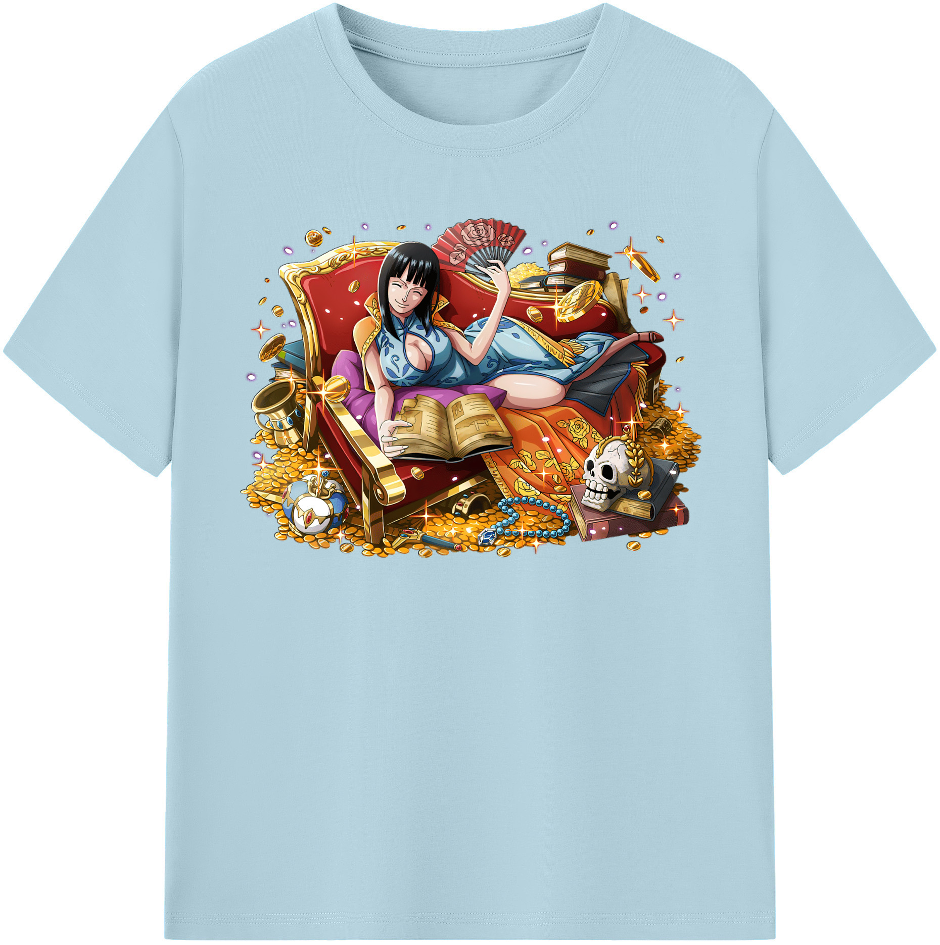 ワンピース ニコ・ロビン ONE PIECE Nico Robin 綿100％半袖Tシャツ（フロントプリント）